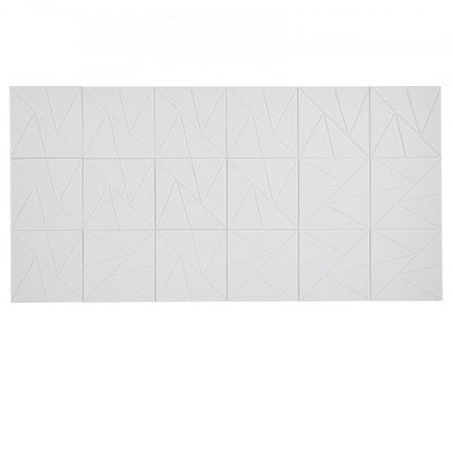 18-pack akustiska väggpaneler 28 x 28 x 1,8 cm självhäftande vita |  EU