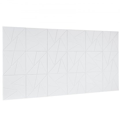 18-pack akustiska väggpaneler 28 x 28 x 1,8 cm självhäftande vita |  EU