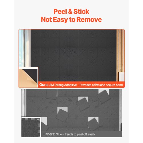 18er-Pack Akustik-Wandpaneele 28 x 28 x 1,8 cm selbstklebend schwarz | EU