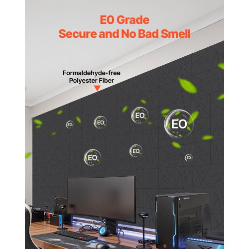 18er-Pack Akustik-Wandpaneele 28 x 28 x 1,8 cm selbstklebend schwarz | EU