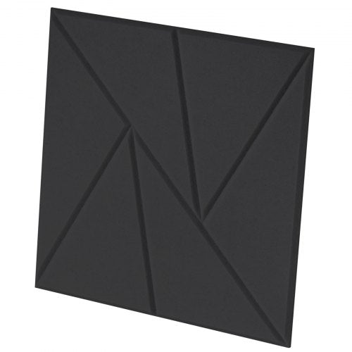 18er-Pack Akustik-Wandpaneele 28 x 28 x 1,8 cm selbstklebend schwarz | EU