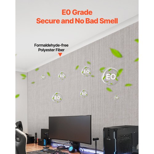 5er-Pack Akustik-Wandpaneele 120 x 60 x 1 cm selbstklebend kamelfarben