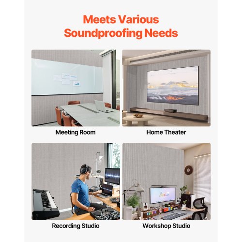 5er-Pack Akustik-Wandpaneele 120 x 60 x 1 cm selbstklebend kamelfarben