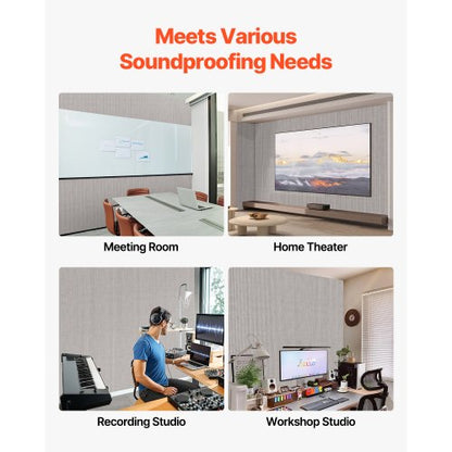 5er-Pack Akustik-Wandpaneele 120 x 60 x 1 cm selbstklebend kamelfarben