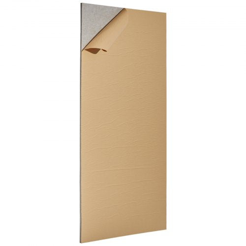 5er-Pack Akustik-Wandpaneele 120 x 60 x 1 cm selbstklebend kamelfarben