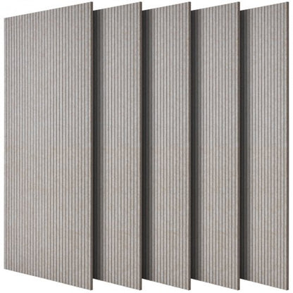 5er-Pack Akustik-Wandpaneele 120 x 60 x 1 cm selbstklebend kamelfarben