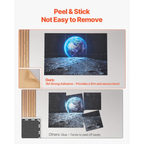 6er-Pack Akustikplatten 23,6 x 23,6 Zoll selbstklebend zur Erdung