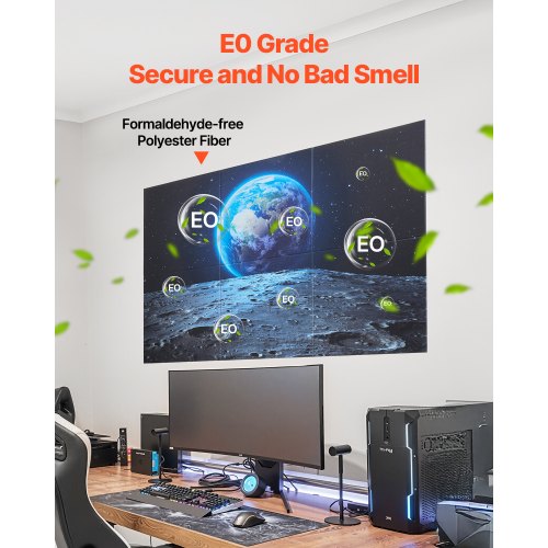 6er-Pack Akustikplatten 23,6 x 23,6 Zoll selbstklebend zur Erdung