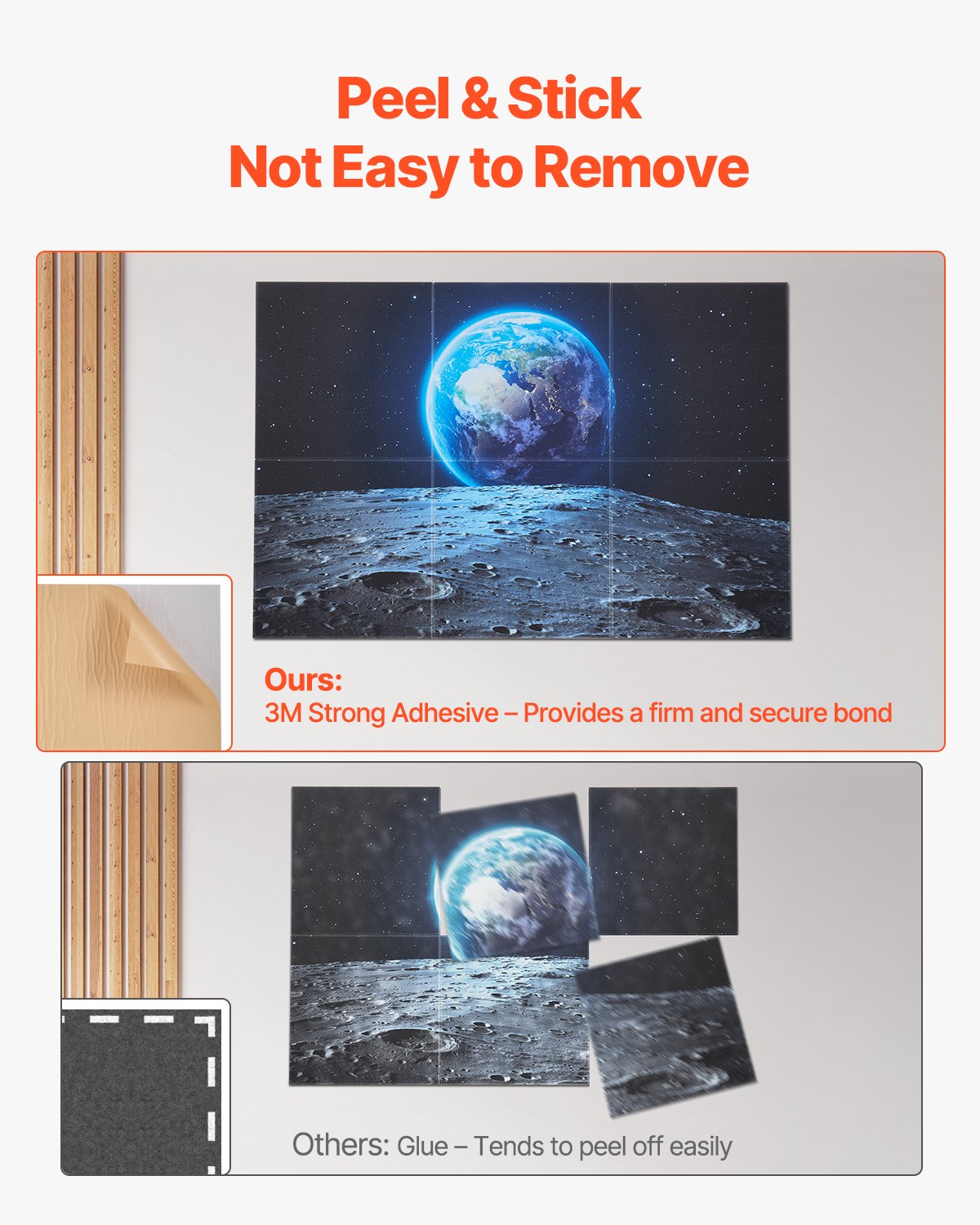6 Pack Art Acoustic Panels, 70.87 x 47.24 x 0.4 inch Soundproof Wall Tiles, Self Adhesive Decorative Sound Dampening Absorbing Boards for Home, Office, Studio, Gaming Room,Theater, Earth