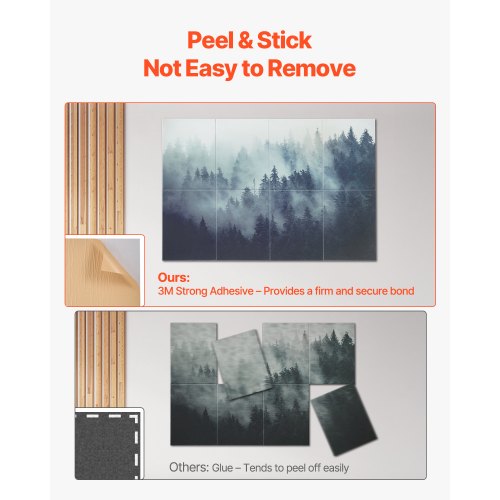 8-pack acoustic panels 35.5 x 28.5 cm self-adhesive for Home Forest | EU