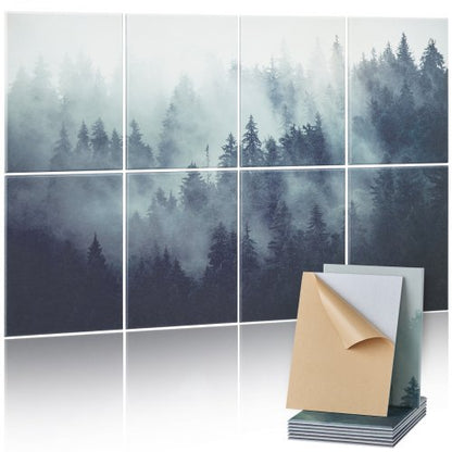 8-pack acoustic panels 35.5 x 28.5 cm self-adhesive for Home Forest | EU