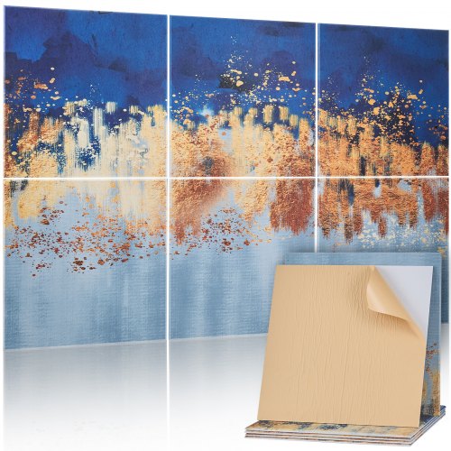 6-Pack Acoustic Art Panels 23.6 x 23.6 Inch Self-Adhesive for Home Pastel | EU
