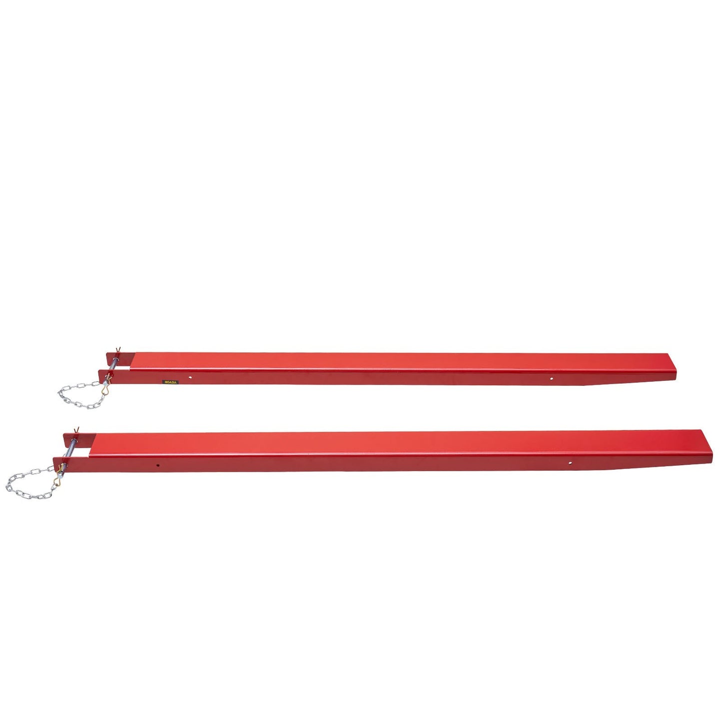 Pallet Fork Extensions, 82" Length 4.5" Width, Heavy Duty Carbon Steel Fork Extensions for Forklifts, 1 Pair Forklift Extensions with Pins, Forklift Fork Attachments for Forklift Truck, Red