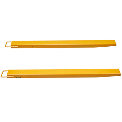 Pallet Fork Extensions, 60" Length 4.5" Width, Heavy Duty Carbon Steel Fork Extensions for Forklifts, 1 Pair Forklift Extensions, Industrial Forklift Fork Attachments for Forklift Truck, Yellow