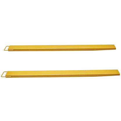 Pallet Fork Extensions, 84" Length 5.5" Width, Heavy Duty Carbon Steel Fork Extensions for Forklifts, 1 Pair Forklift Extensions, Industrial Forklift Fork Attachments for Forklift Truck, Yellow