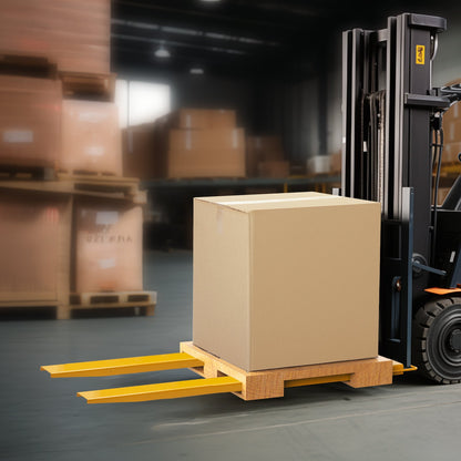 Pallet Fork Extensions, 84" Length 4.5" Width, Heavy Duty Carbon Steel Fork Extensions for Forklifts, 1 Pair Forklift Extensions, Industrial Forklift Fork Attachments for Forklift Truck, Yellow