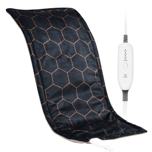 Far Infrared Heating Pad, 12" x 24" Weighted Heating Pad with Far Infrared Therapy, 4 Temperature Settings, 2-hour Auto-off, Electric Heating Pad for Back Neck Shoulder Abdomen Pain Relief