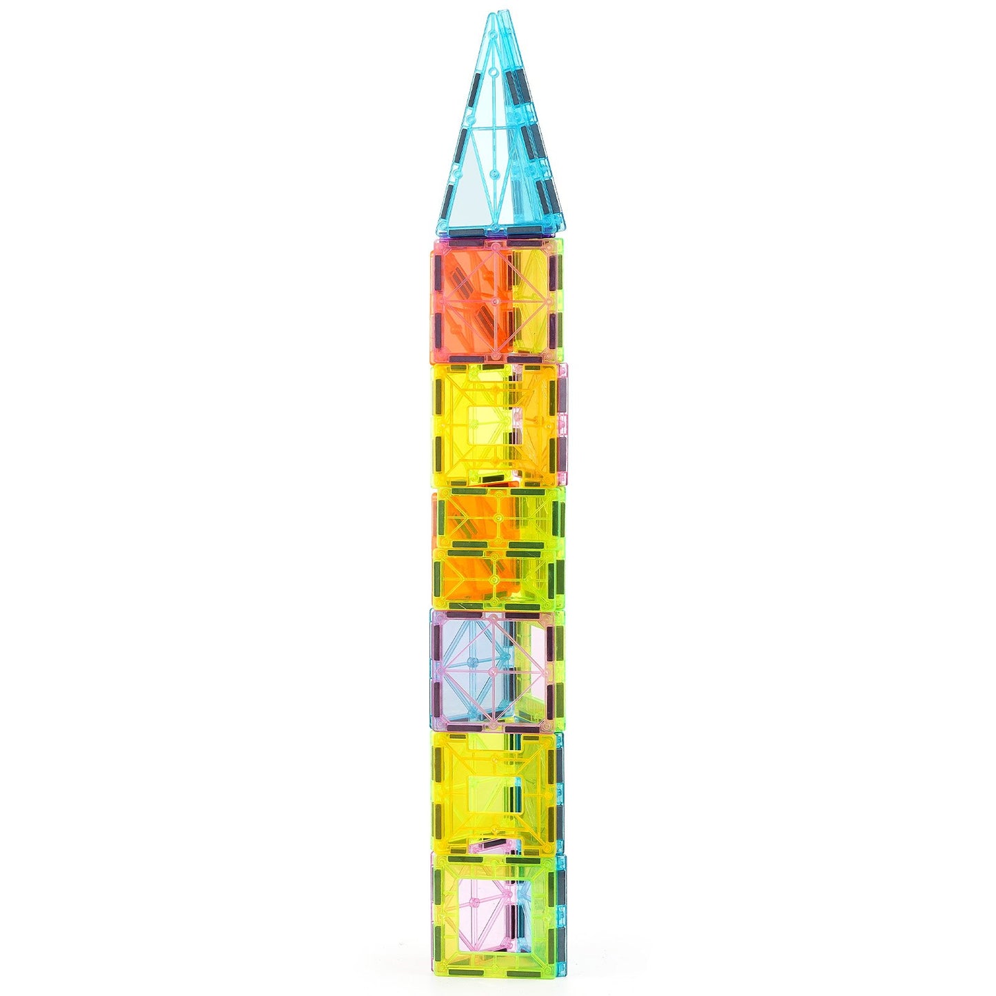Magnetische Fliesen Magnetisches Bauspielzeug 32 PCS Magnetblöcke für Kinder 3D-Set