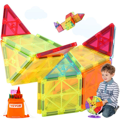 Magnetische Fliesen Magnetisches Bauspielzeug 180PCS Magnetblöcke für Kinder 3D-Set