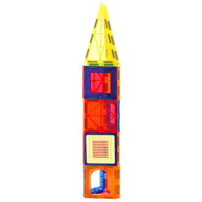 Magnetische Fliesen, magnetisches Bauspielzeug, 55-teiliges Magnetbaustein-Set für Kinder, 3D-Set