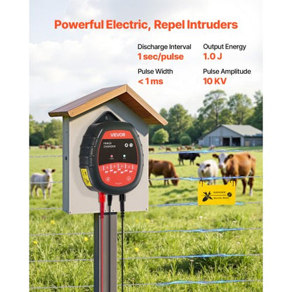 Electric fence charger 10kV 1J AC DC Electric fence generator 2.9 km