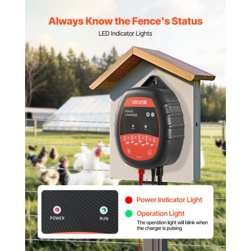 Electric fence charger 10kV 1J AC DC Electric fence generator 2.9 km