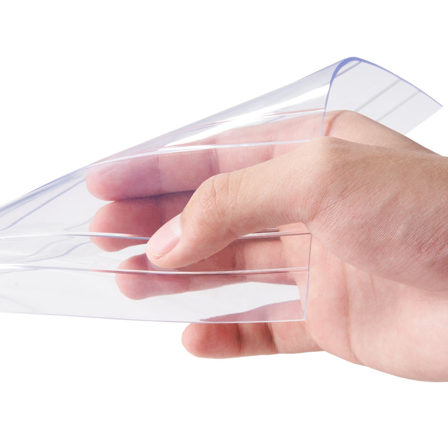 Streifenvorhang, 30,5 m Länge x 30,5 cm Breite x 0,3 cm Dicke, transparente, gerippte PVC-Streifenvorhang-Türrolle, Kunststoff-Türstreifen für den Türrahmen von Supermärkten, Garagen, Lagerhallen, Scheunen und Tierhäusern