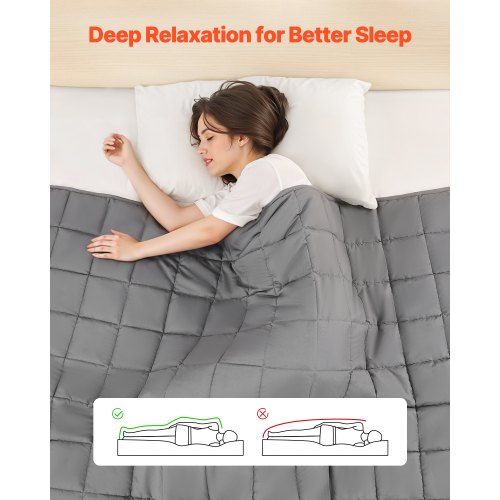 Weighted Blanket 11.5 kg, 15.5 x 20.5 cm, Queen Size, Cooling, Breathable, Heavy Blanket