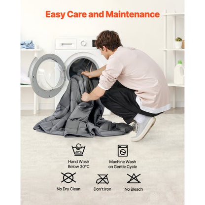 Weighted Blanket 11.5 kg, 15.5 x 20.5 cm, Queen Size, Cooling, Breathable, Heavy Blanket