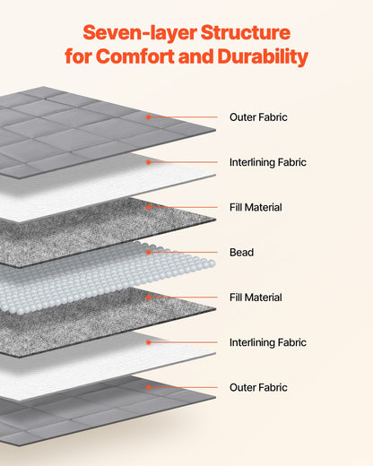 Weighted Blanket, 25 lbs, 60 x 80 in Queen Size, Cooling Breathable Heavy Blanket with Glass Beads, All-Season Use, Suitable for 250-310 lbs Adults, Anxiety Stress Relief, Improve Sleep, Grey