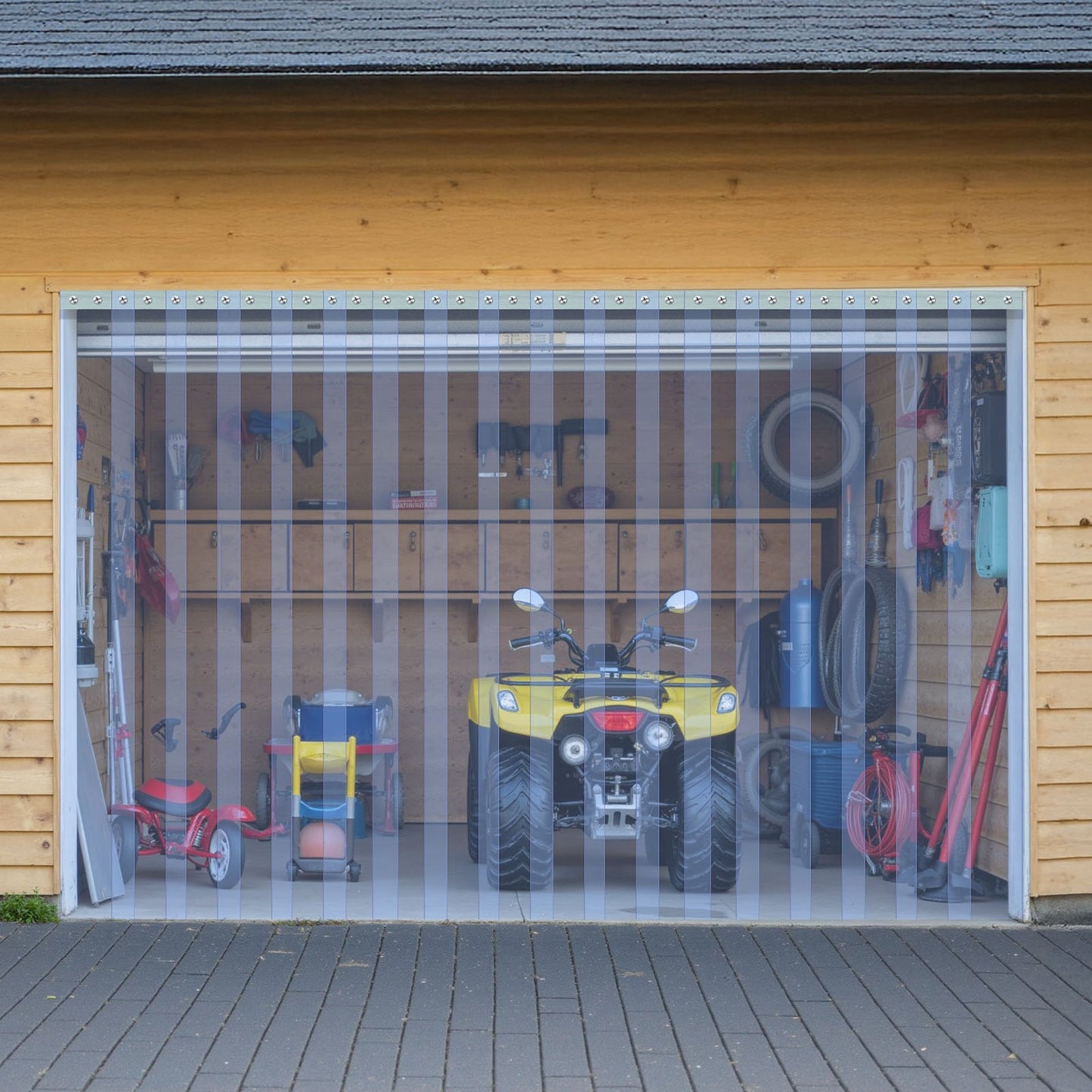 Clear PVC Strip Curtain, 101 ft Length x 12 in Width, Plastic Door Strip Bulk Roll, Walk in Freezer Cooler Curtain Strips for Doorways of Supermarket, Garage, Warehouse, Barn, Pet Animal House