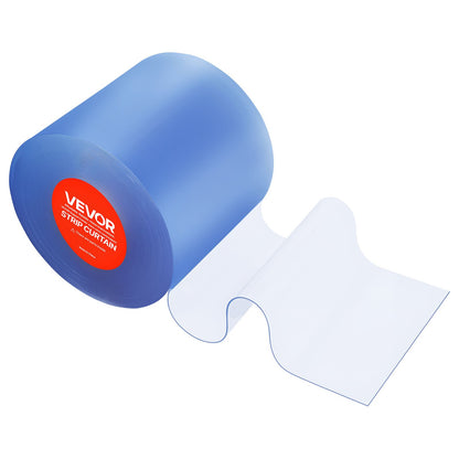 Clear PVC Strip Curtain, 101 ft Length x 12 in Width, Plastic Door Strip Bulk Roll, Walk in Freezer Cooler Curtain Strips for Doorways of Supermarket, Garage, Warehouse, Barn, Pet Animal House