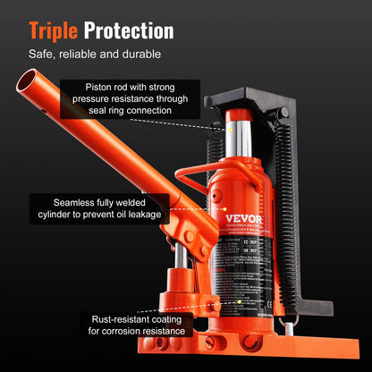 Hydraulic Toe Jack, 2.5 Ton On Toe Toe Jack Lift, 5 Ton On Top Lift Capacity Machine Jack, 0.8-5.3 in Toe Height, 8.9-13.4 in Top Height, Air Hydraulic Claw Jack for Machinery, Industry
