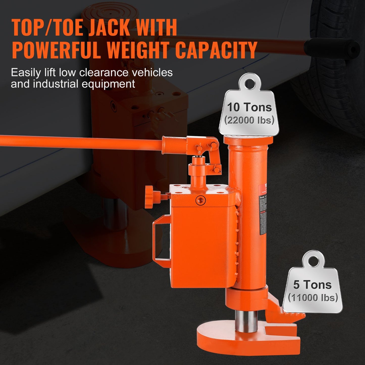 Hydraulic Machine Toe Jack Lift 360° Roterbar 5 T Toe 10 T Toppkapacitet