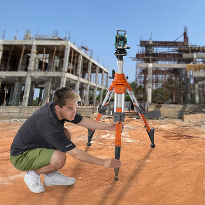 Laser Level Tripod Stand, 5/8"-11 Thread Mount, 27.16-67.71 inch Height Adjustment Heavy Duty Survey Tripod, with Level Bubble & Diffusion Limiter , Liftable Non-Skid Feet for Construction