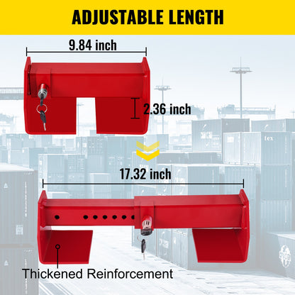 Heavy Duty Cargo Lock Lastcontainerlås 9,84"-17,32" serie med 2 nycklar