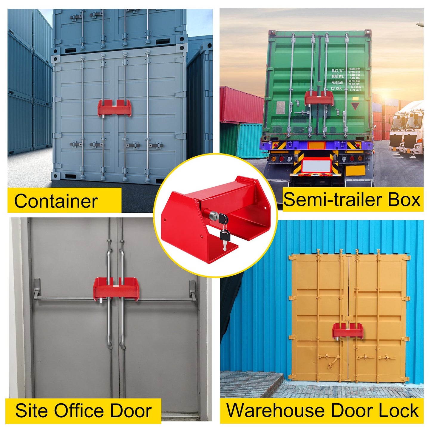 Heavy Duty Cargo Lock Lastcontainerlås 9,84"-17,32" serie med 2 nycklar