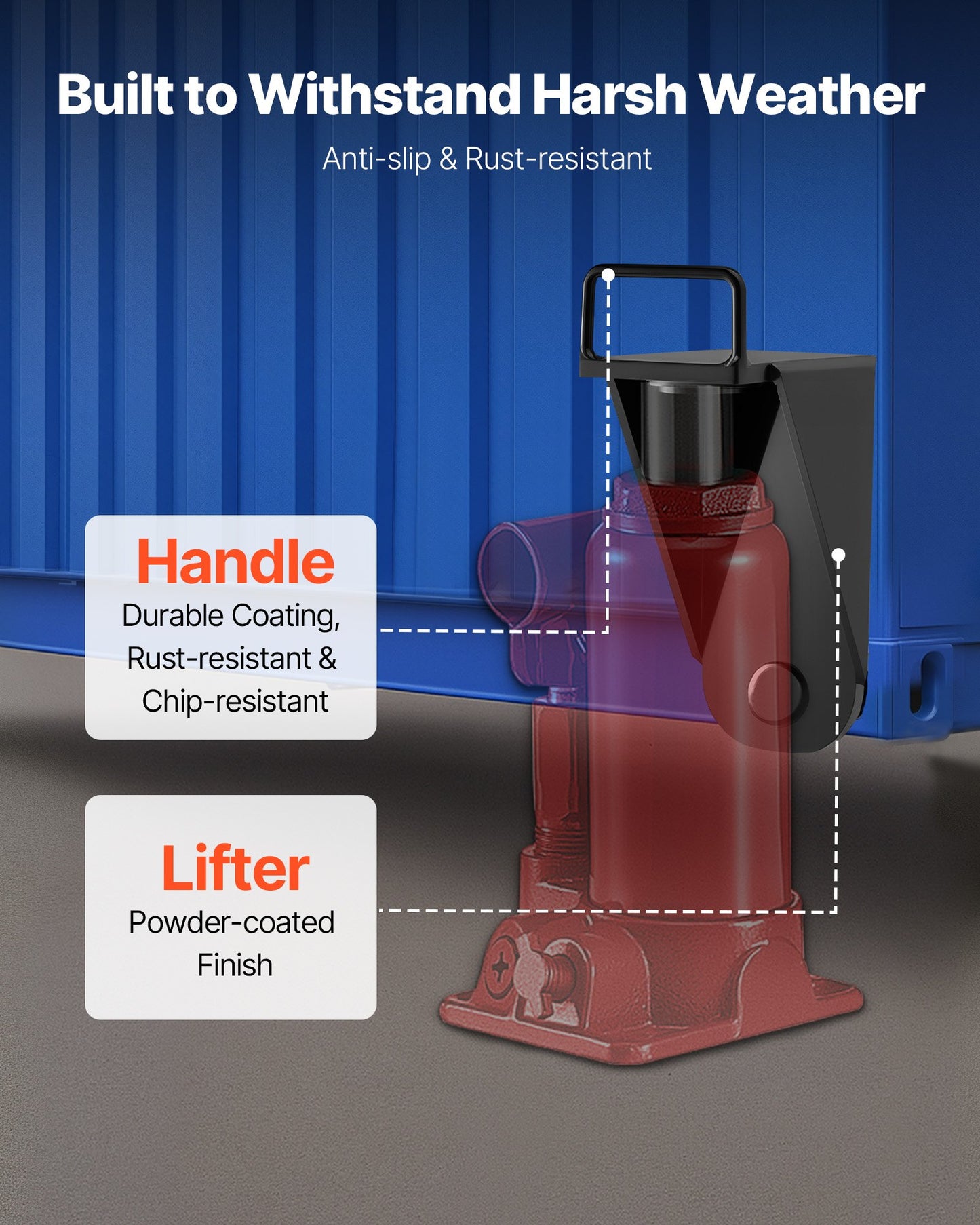 Shipping Container Jack Lug with U-Shaped Handle, 1-Pack, Storage Leveler Booster Withstands Sun & Rain, Heavy Duty Container Jack Lug for Shipping Industry, Logistics, Warehouse Management
