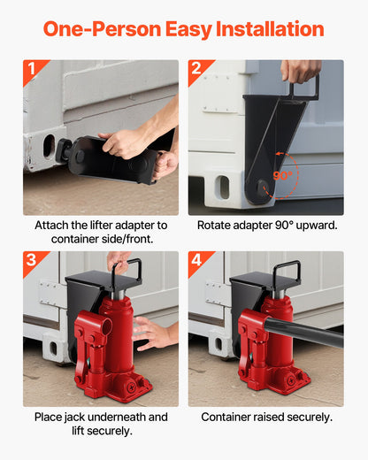 Shipping Container Jack Lug with U-Shaped Handle, 1-Pack, Storage Leveler Booster Withstands Sun & Rain, Heavy Duty Container Jack Lug for Shipping Industry, Logistics, Warehouse Management