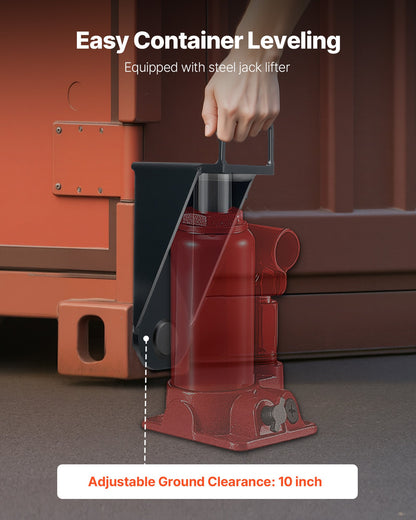 Shipping Container Jack Lug with U-Shaped Handle, 2-Pack, Storage Leveler Booster Withstands Sun & Rain, Heavy Duty Container Jack Lug for Shipping Industry, Logistics, Warehouse Management