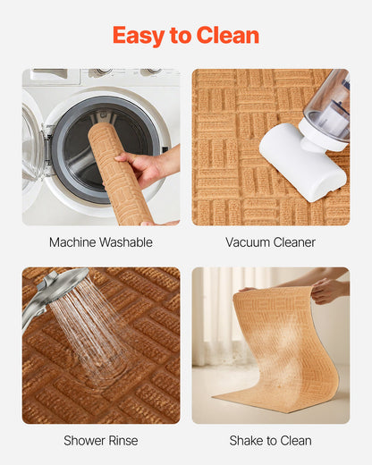 Door Mat, 29.53 x 17.72 Inch, Front Door Mat Outside Entrance with Non-slip Rubber Backing, Dirt-Resistant & Absorbent, Easy to Clean, Low-Profile Doormat for for Entryway, Patio, Porch, Beige