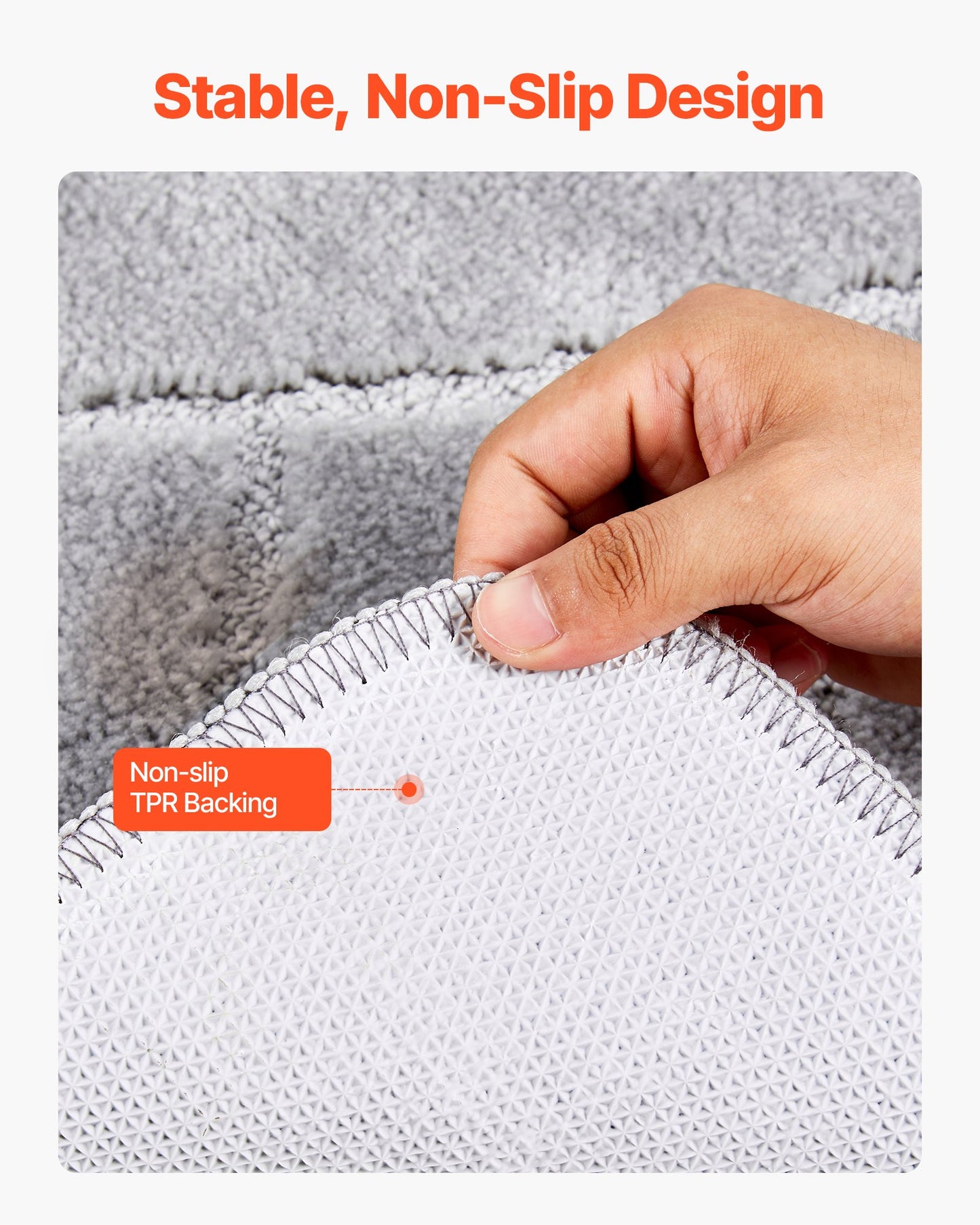 Door Mat, 35.83 x 24.02 Inch, Front Door Mat Outside Entrance with Non-slip TPR Backing, Dirt-Resistant & Absorbent, Easy to Clean, Low-Profile Doormat for for Entryway, Patio, Porch, Grey