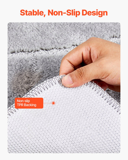 Door Mat, 35.83 x 24.02 Inch, Front Door Mat Outside Entrance with Non-slip TPR Backing, Dirt-Resistant & Absorbent, Easy to Clean, Low-Profile Doormat for for Entryway, Patio, Porch, Grey