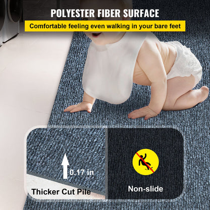 Gray Marine Carpet 6 ft x 13.1 ft Boat Carpet Rugs Indoor Outdoor Rugs for Patio Deck Anti-Slide TPR Water-Proof Back Cut Outdoor Marine Carpeting Easy Clean Outdoor Carpet Roll