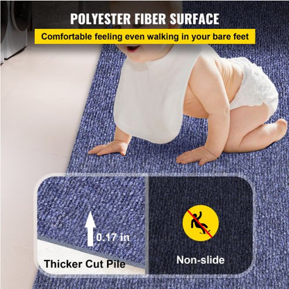 Outdoor-Teppich für den Innenbereich, 17 x 8,5 m, Outdoor-Teppich mit wasserdichter Rückseite, Outdoor-Teppich für Terrasse, Veranda, Deck, Garage, Outdoor-Teppichläufer, rutschfeste Verandamatte, schimmelfreie Küchenteppiche (Blau, 9 m) | EU