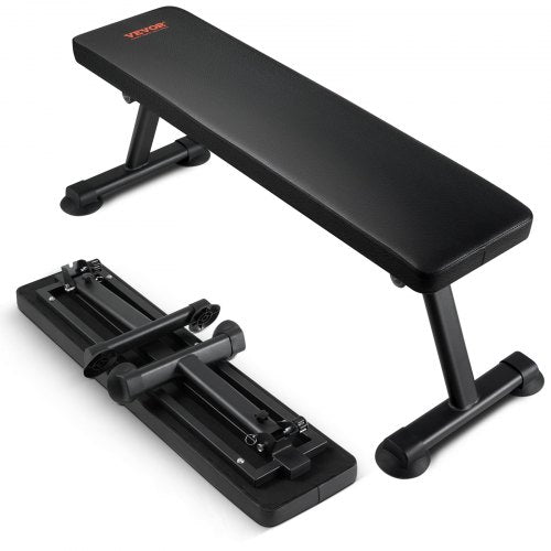 Flat Weight Bench, Foldable Strength Training Bench, Utility Workout Bench for Full Body Workout, 1000 LBS Press Bench for Home Gym Exercise, for Multi-Purpose Weight Training and Ab Exercises