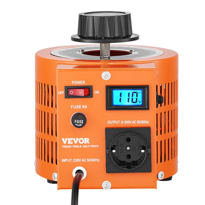 2000VA Transformator för variabel spänning 6,6A 0-300V Spänningsregulator LCD CE