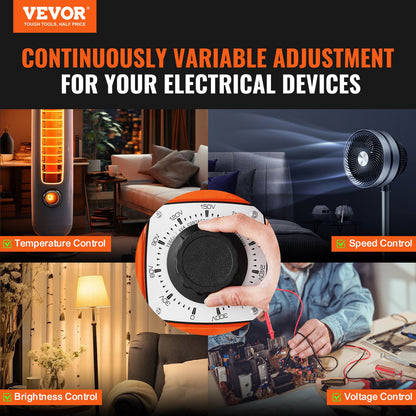 2000VA Transformator för variabel spänning 6,6A 0-300V Spänningsregulator LCD CE
