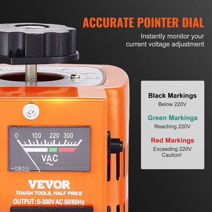 500VA Variabler Spannungstransformator 1.7A 0-300V AC Spannungsregler CE