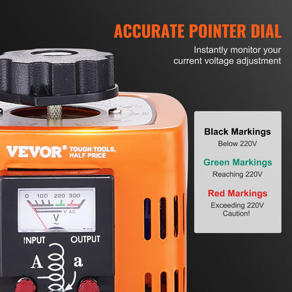 500VA Variabler Spannungstransformator 1.7A 0-300V AC Spannungsregler CE